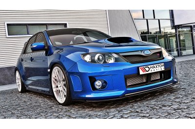 Накладка сплиттер на передний бампер на Subaru Impeza IV WRX STI